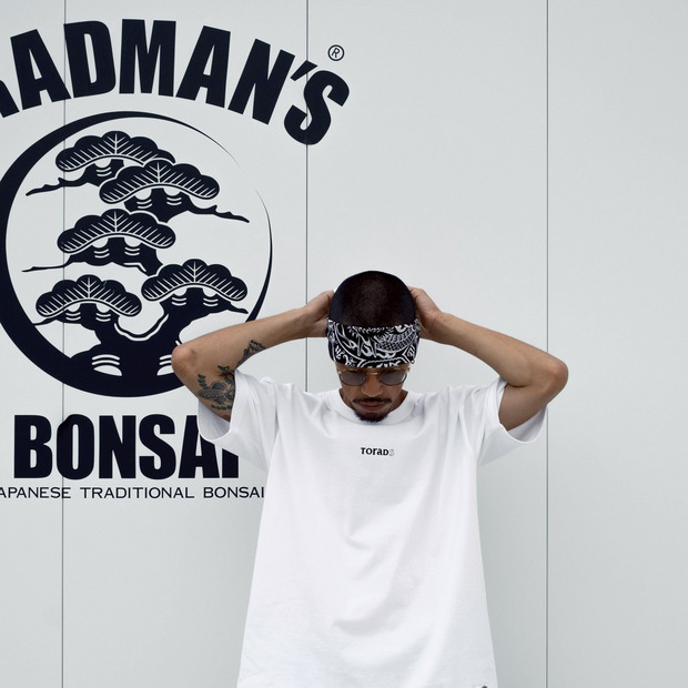 【寅壱 × TRADMAN'S BONSAI】crew neck T-shirts　WHITE 詳細画像